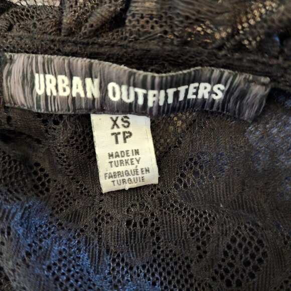 Urban Outfitters Long Sleeve Black Lace Keyhole Janet Mini Dress XS/TP Goth Punk - Picture 2 of 15